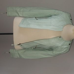 COPY - Charlotte Russe leather like mint Jacket
